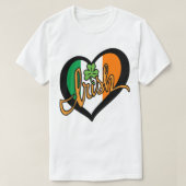 T-shirt Drapeau "Irish Heart" et Shamrock St. Patrick's (Design devant)