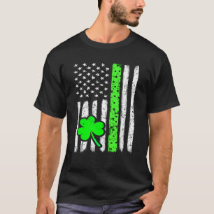 T-shirt Drapeau irlandais américain de la Saint Patrick Jo