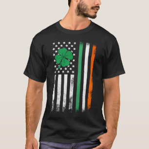 T-shirt Drapeau irlandais américain de la Saint Patrick Vi
