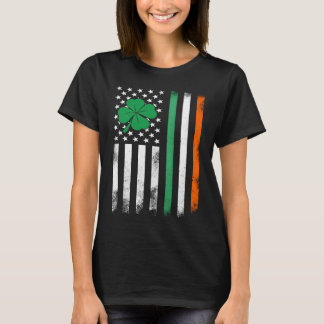 T-shirt Drapeau irlandais américain de la Saint Patrick Vi