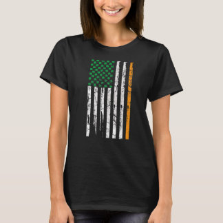 T-shirt Drapeau irlandais américain drapeau irlandais Vint