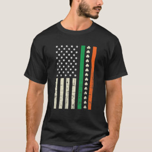T-shirt Drapeau irlandais américain Drapeau Irlande FÊTE S