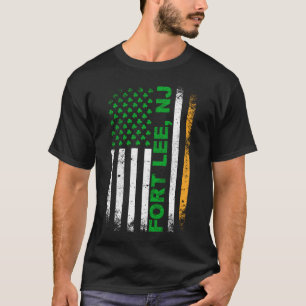 T-shirt Drapeau irlandais américain Fort Lee, NJ