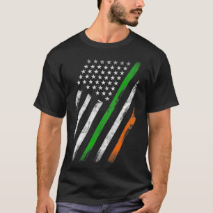 T-shirt Drapeau irlandais américain Irlande Drapeau chance