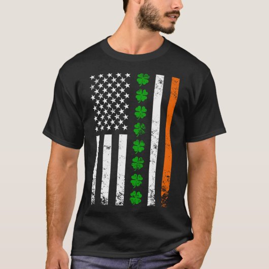 T-shirt Drapeau irlandais américain Irlande Drapeau Saint  (Devant)
