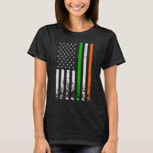 T-shirt Drapeau irlandais américain Irlande JOUR DE LA SAI