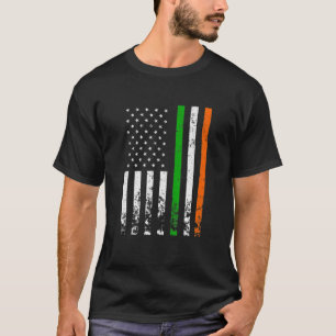 T-shirt Drapeau irlandais américain Irlande JOUR DE LA SAI