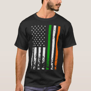 T-shirt Drapeau irlandais américain Irlande JOUR DE LA SAI