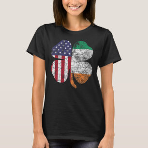 T-shirt Drapeau irlandais américain Irlande JOUR DE LA SAI