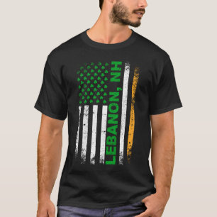 T-shirt Drapeau irlandais américain Liban, NH