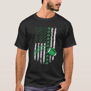 T-shirt Drapeau irlandais américain Lucky Football St. Pat