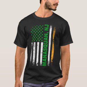 T-shirt Drapeau irlandais américain Manasquan, NJ