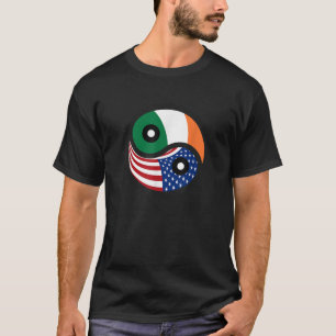 T-shirt Drapeau irlandais américain pour USA Amérique et I