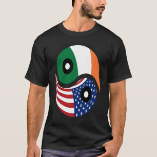T-shirt Drapeau irlandais américain pour USA Amérique et I