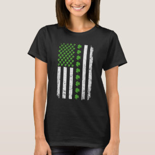 T-shirt Drapeau irlandais-américain rétro Drapeau désorgan