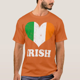 T-shirt Drapeau irlandais amour du coeur Irlande Jour de l