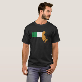 T-shirt Drapeau irlandais au-dessus du Massachusetts