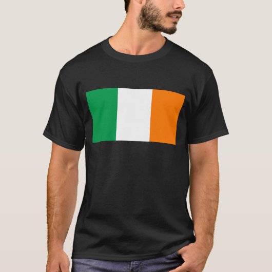T-shirt Drapeau irlandais avec Shamrock arc-en-ciel (Devant)