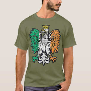 T-shirt Drapeau irlandais couleurs Polonaise Eagle Pride