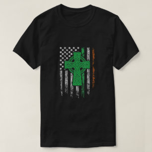 T-shirt Drapeau irlandais de la Croix celtique Saint Patri