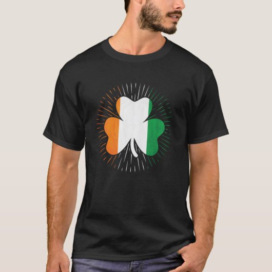 T-shirt Drapeau irlandais de la Saint Patrick C (Devant)