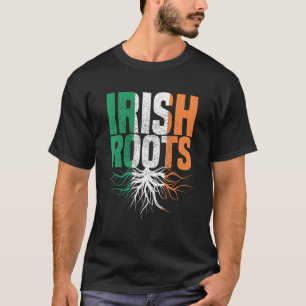 T-shirt Drapeau Irlandais De L'Héritage Des Racines