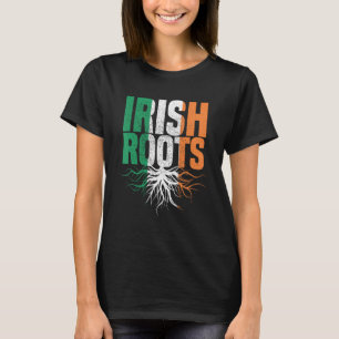 T-shirt Drapeau Irlandais De L'Héritage Des Racines
