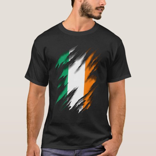 T-shirt Drapeau Irlandais De L'Irlande 1 (Devant)