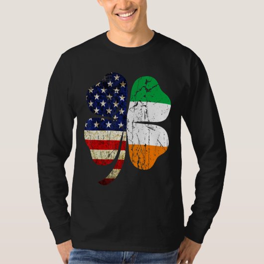 T-shirt Drapeau irlandais Distorti Américain Irlande Drape (Devant)