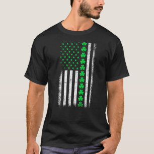 T-shirt Drapeau irlandais Distorti Américain Irlande Drape