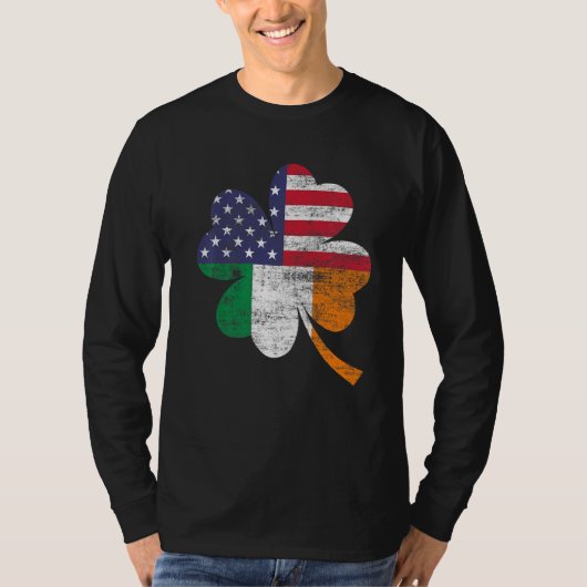 T-shirt Drapeau irlandais Distorti Américain Irlande Drape (Devant)