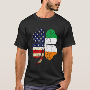 T-shirt Drapeau irlandais Distorti Américain Irlande Drape