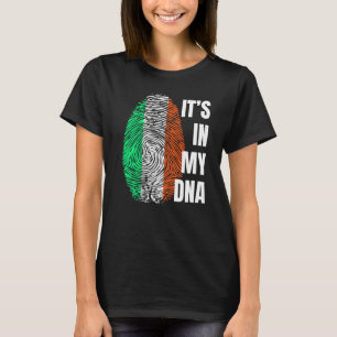 T-shirt Drapeau Irlandais Dna Empreinte Irlande St Patrick
