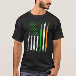 T-shirt Drapeau irlandais Drapeau irlandais américain Vint
