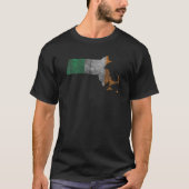 T-shirt Drapeau irlandais du Massachusetts Saint Patrick H (Devant)
