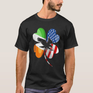 T-shirt Drapeau irlandais Eagle Lover St.Patrick's Day Cad