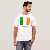 T-shirt Drapeau irlandais en bois (Devant entier)