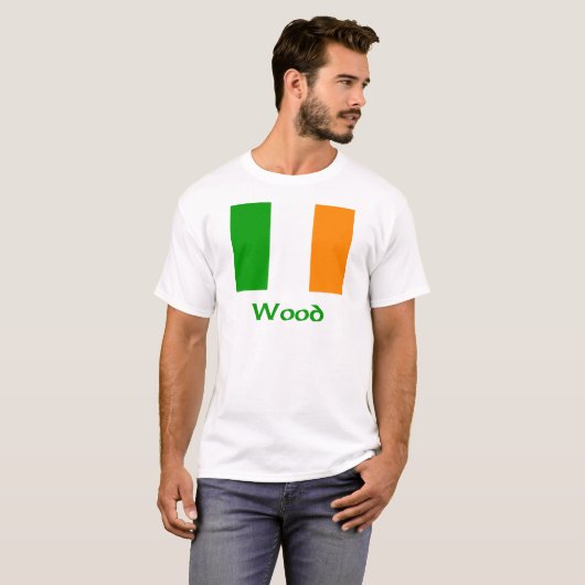 T-shirt Drapeau irlandais en bois (Devant entier)