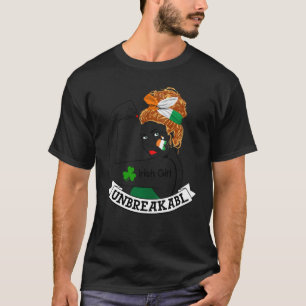 T-shirt Drapeau irlandais fille inbrisable Patrick Day Irl