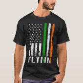 T-shirt Drapeau irlandais FLYNN Family American Flag Irlan (Devant)