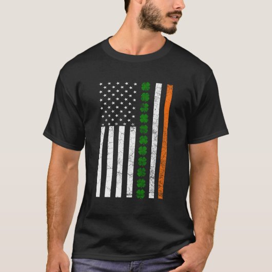 T-shirt Drapeau irlandais irlandais Irlande Shamro (Devant)