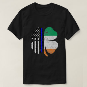 T-shirt Drapeau irlandais Jour de la Saint Patrick Thin Bl