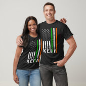 T-shirt Drapeau irlandais KERR Family American Flag Irland (Unisexe)