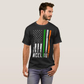 T-shirt Drapeau irlandais MCELROY Family American Flag Irl (Devant entier)