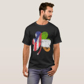 T-shirt Drapeau irlandais Porto Rico Irlande Shamrock St. (Devant entier)
