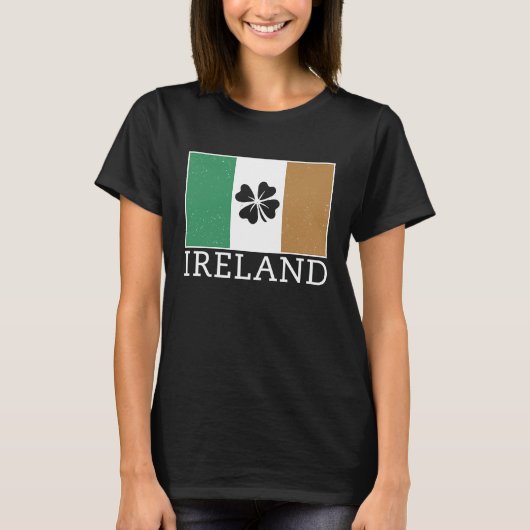 T-shirt Drapeau irlandais Shamrock (Devant)