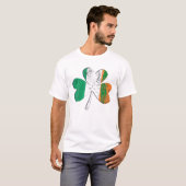 T-shirt Drapeau irlandais shamrock (Devant entier)