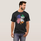 T-shirt Drapeau irlandais Shamrock de la Saint Patrick (Devant entier)