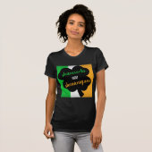 T-shirt Drapeau irlandais Shamrocks et shenanigans (Devant entier)