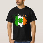 T-shirt Drapeau Irlandais Trèfle Saint-Patrick Graphique N (Devant)